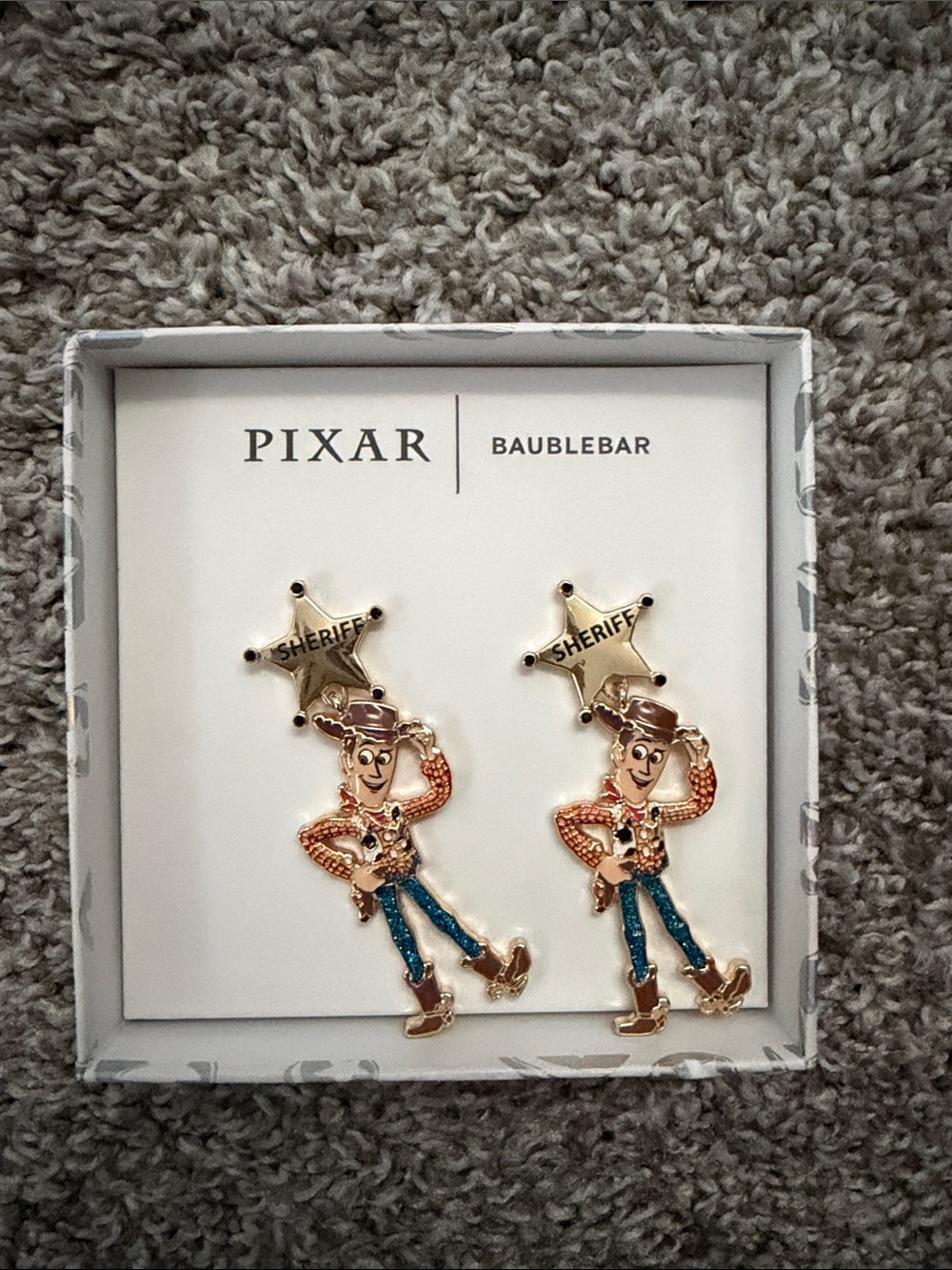 Pixar x BaubleBar Sheriff Woody Drop Earrings